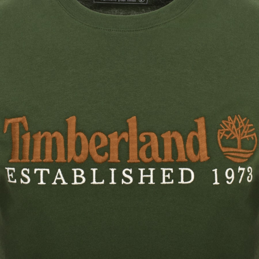 Timberland Logo T Shirt Green | Mainline Menswear United States